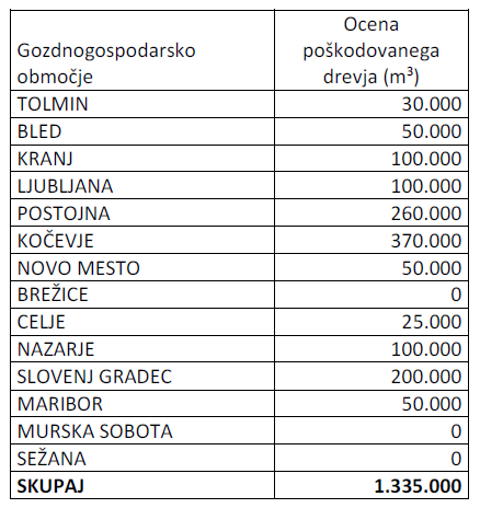 Škoda v vetrolomu 2017